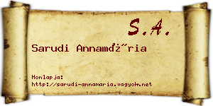 Sarudi Annamária névjegykártya